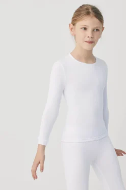 TÉRMICO Camiseta infantil manga larga blanco