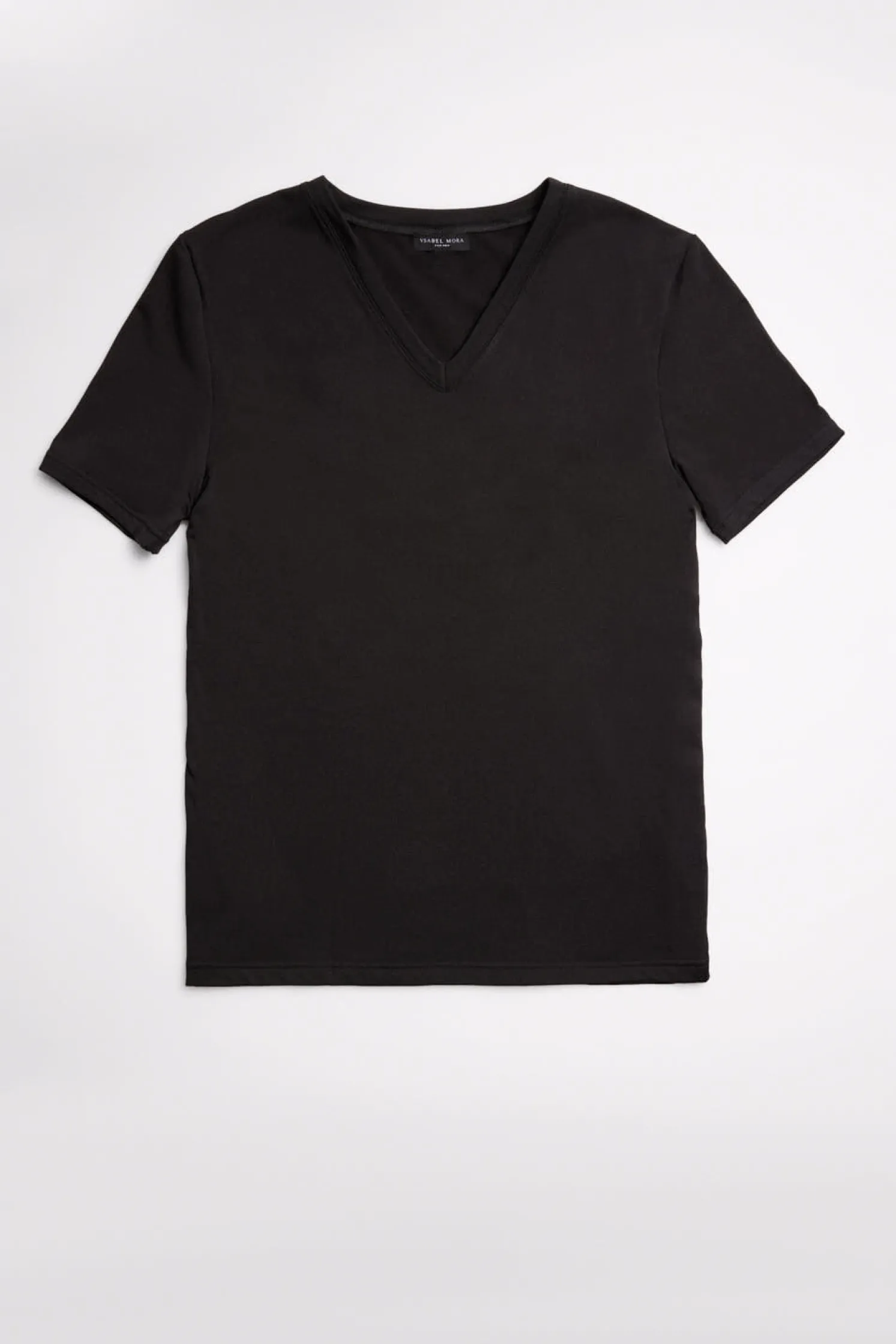TÉRMICO Camiseta interior cuello pico manga corta negro