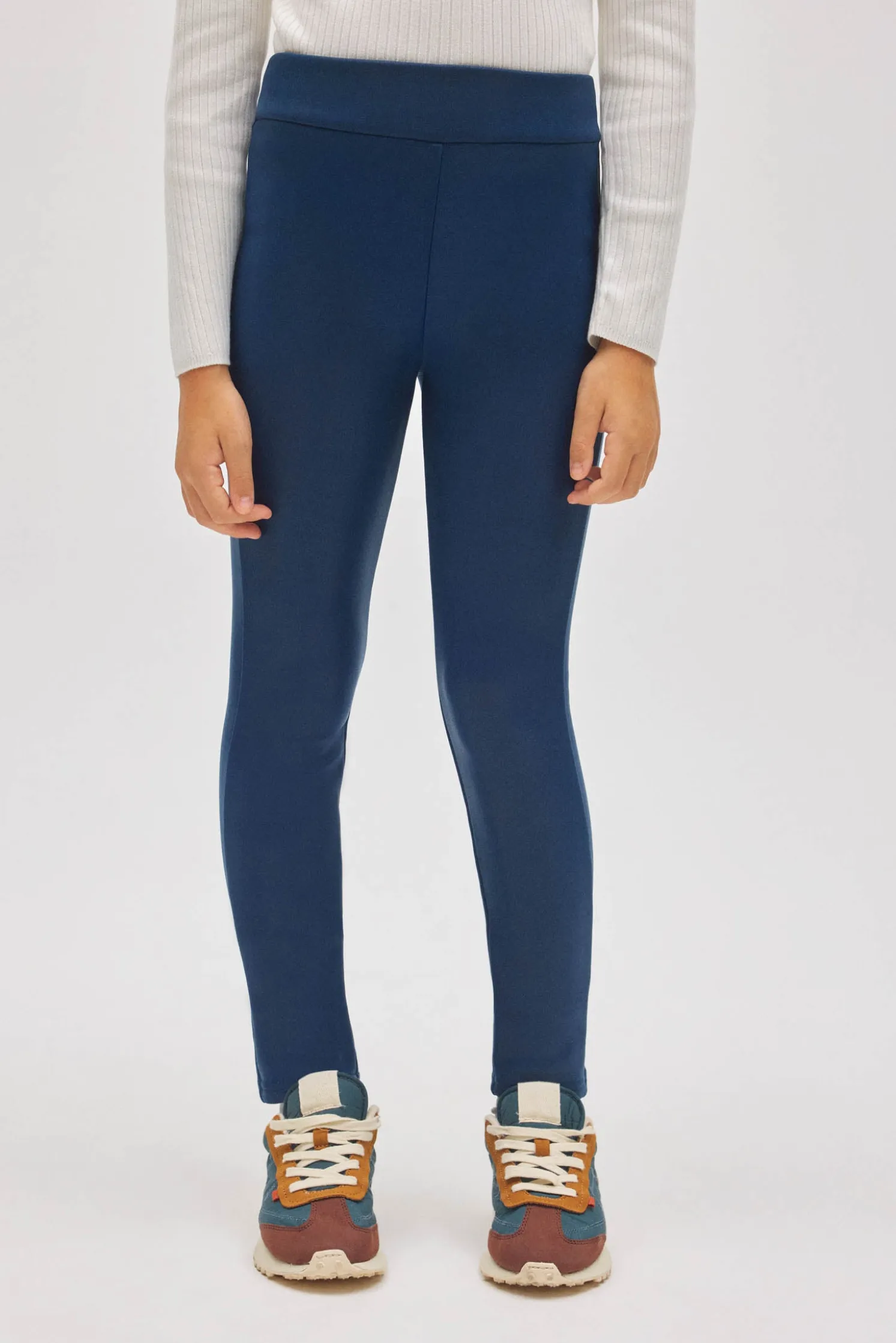 TÉRMICO Leggings afelpados niña efecto piel azul