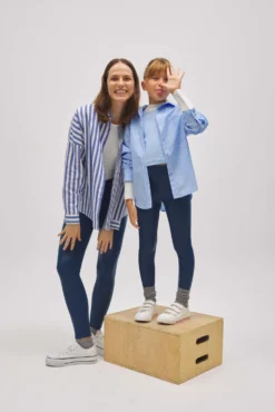 TÉRMICO Leggings afelpados niña efecto piel azul