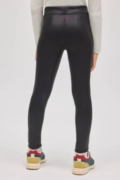 TÉRMICO Leggings afelpados niña efecto piel negro