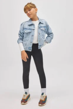 TÉRMICO Leggings afelpados niña efecto piel negro