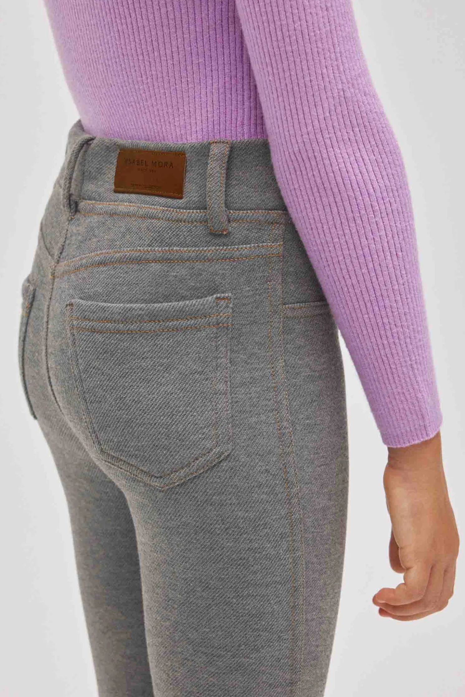 TÉRMICO Leggings afelpados niña efecto vaquero gris