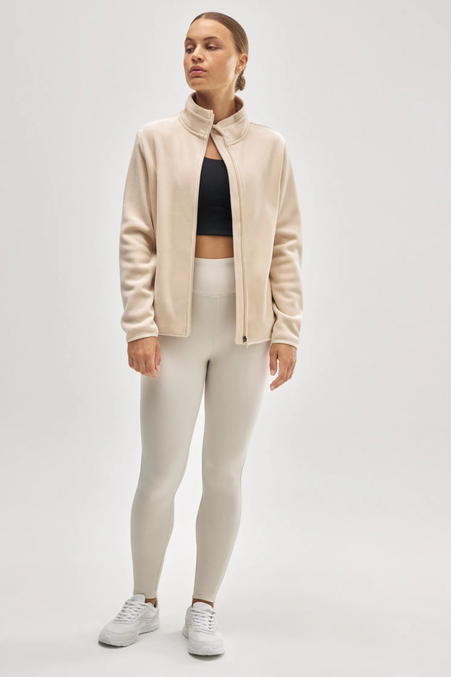 TÉRMICO Leggings deportivos interior afelpado marfil