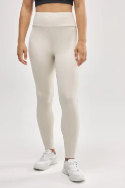 TÉRMICO Leggings deportivos interior afelpado marfil