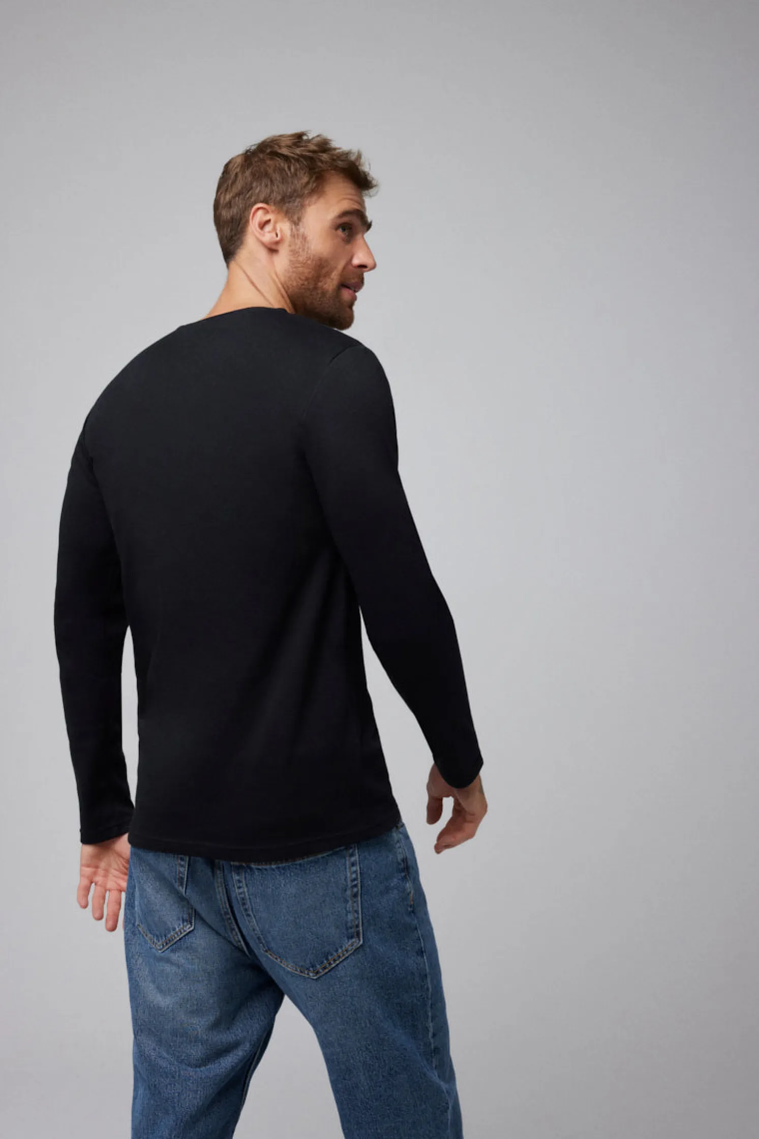 TÉRMICO LIGERO Camiseta algodón manga larga negro