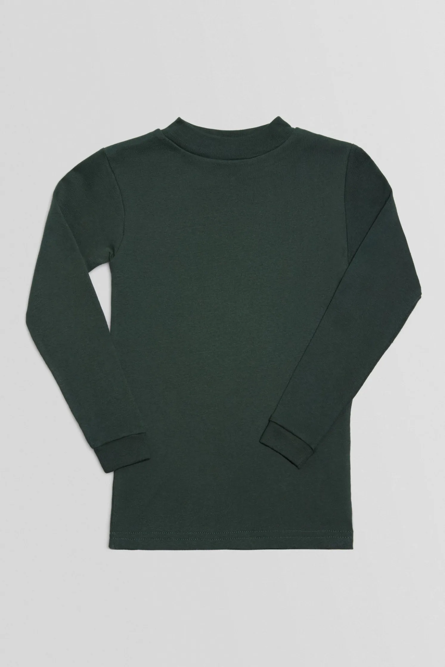 TÉRMICO LIGERO Camiseta manga larga cuello semicisne verde botella