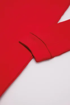 TÉRMICO LIGERO Camiseta manga larga cuello semicisne rojo