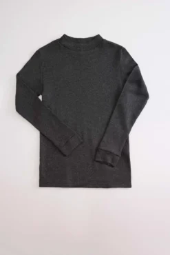 TÉRMICO LIGERO Camiseta manga larga cuello semicisne marengo