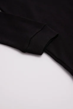 TÉRMICO LIGERO Camiseta manga larga cuello semicisne negra