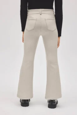 TÉRMICO Pantalón afelpado niña efecto piel flare marfil