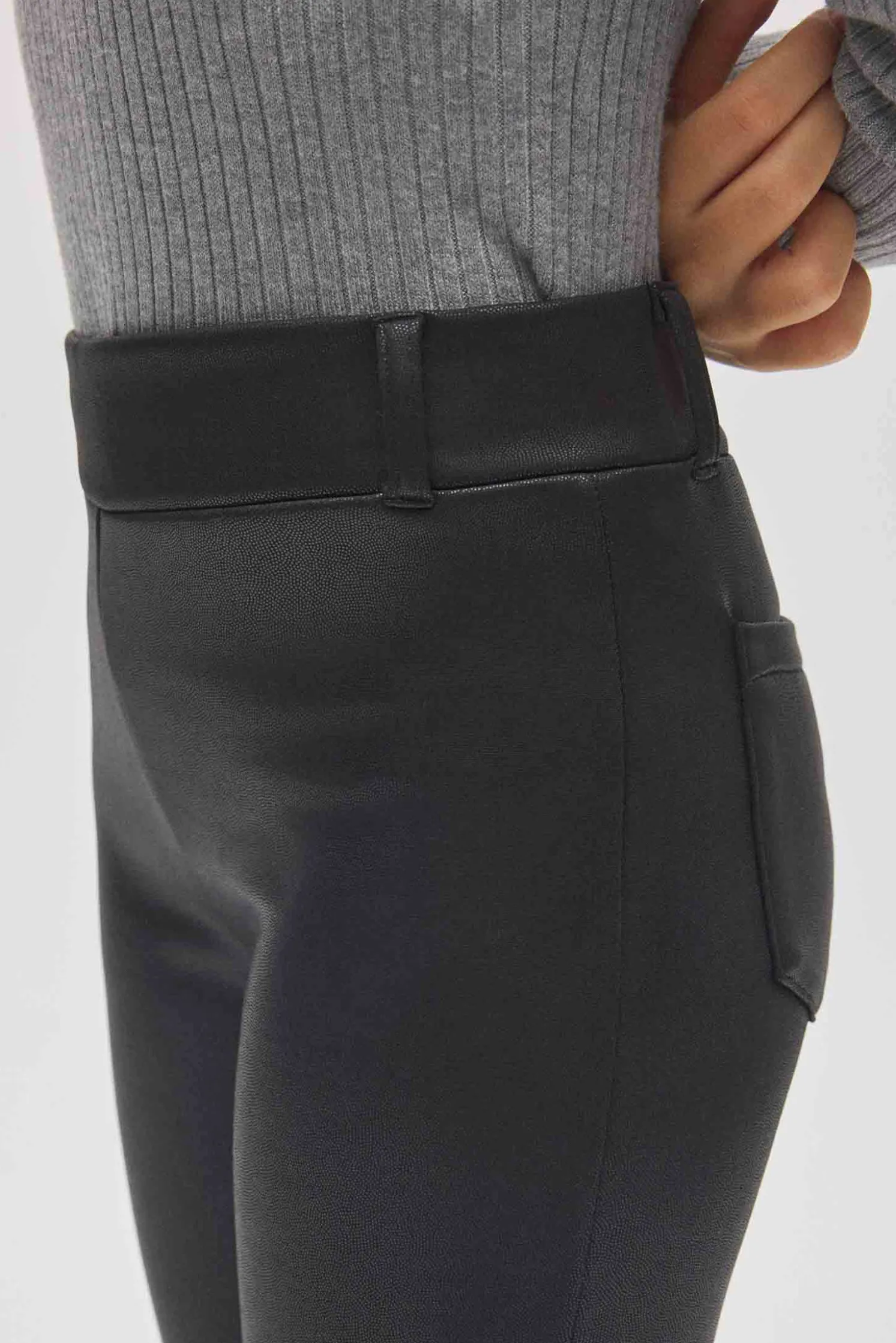 TÉRMICO Pantalón afelpado niña efecto piel flare negro