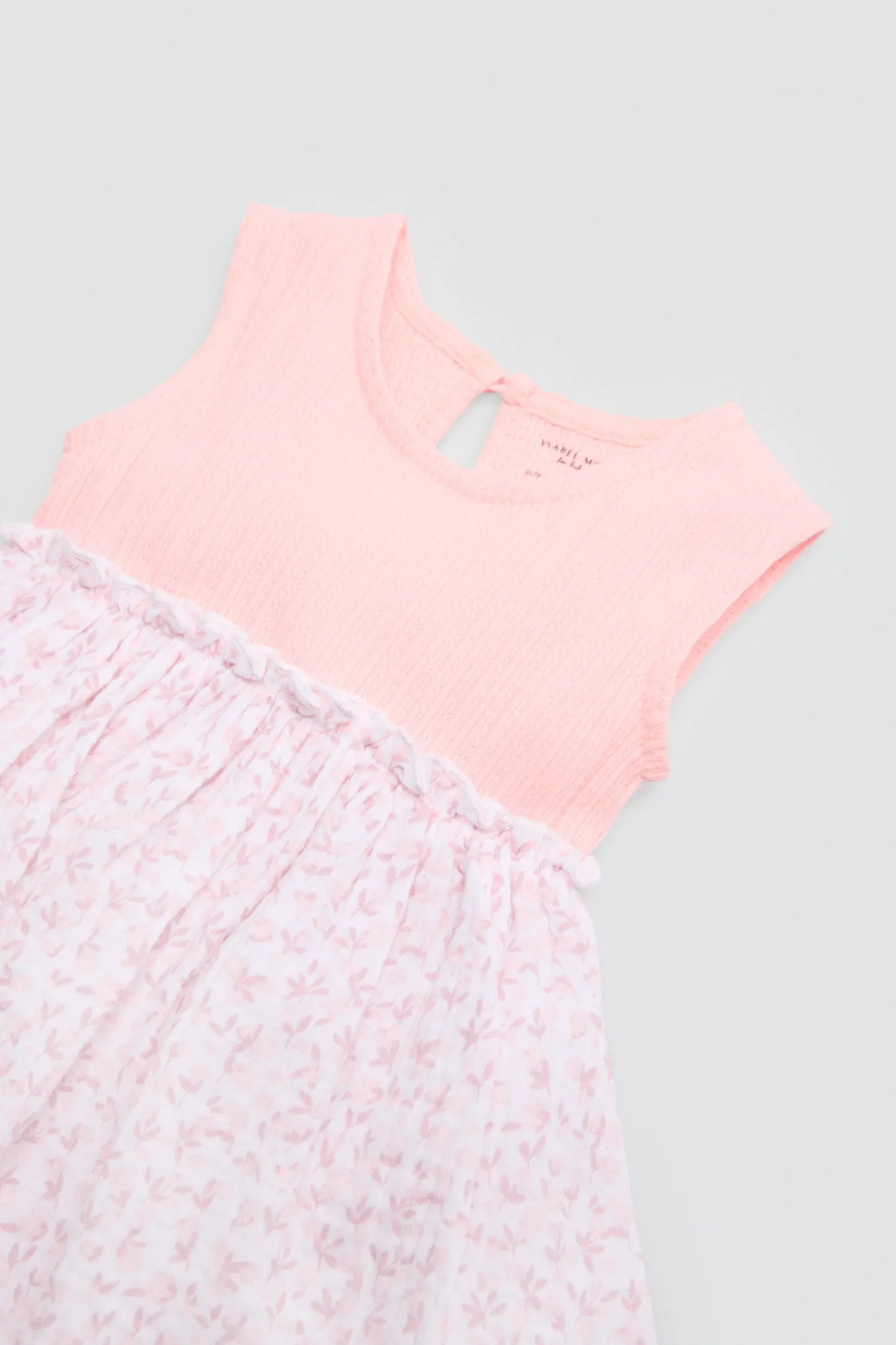 Vestido bebé sin mangas estampado floral