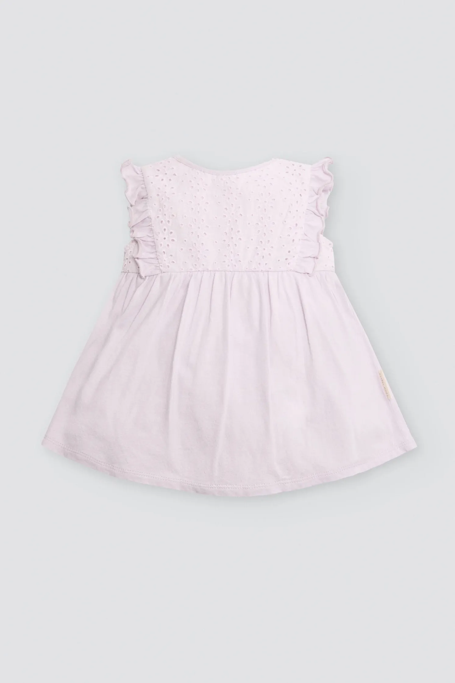 Vestido body bebé sin mangas detalles volantes