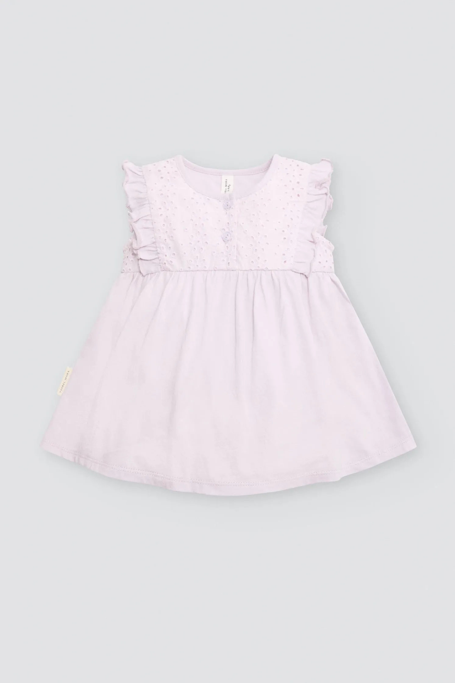 Vestido body bebé sin mangas detalles volantes