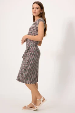 Vestido corto cruzado verde botella