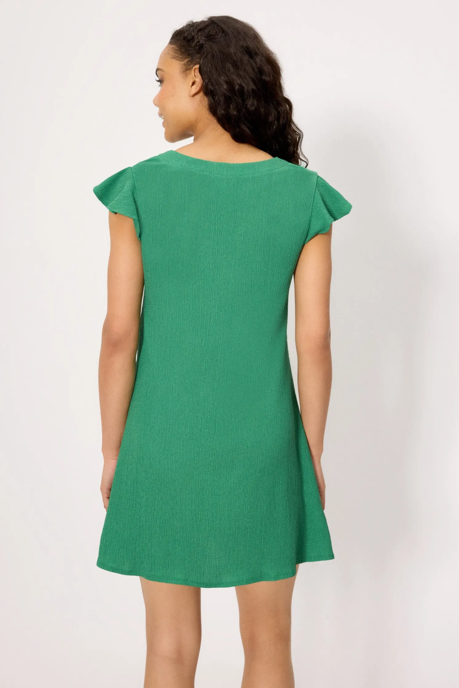 Vestido corto ligero verde