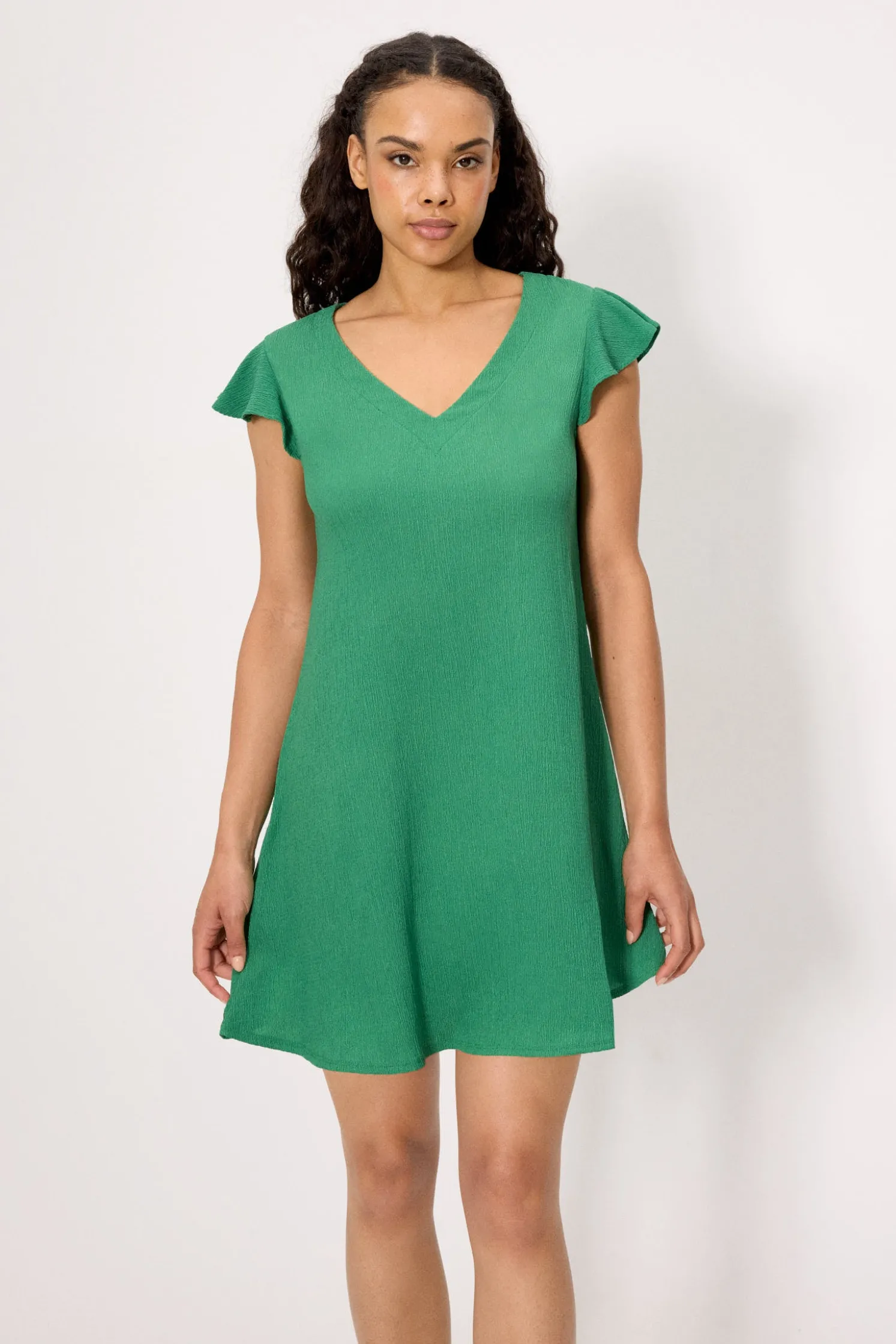 Vestido corto ligero verde