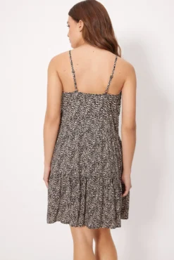 Vestido corto tirantes regulables estampado