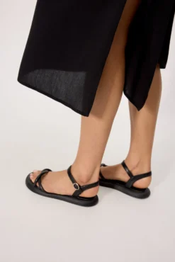 Vestido largo tirantes regulables negro